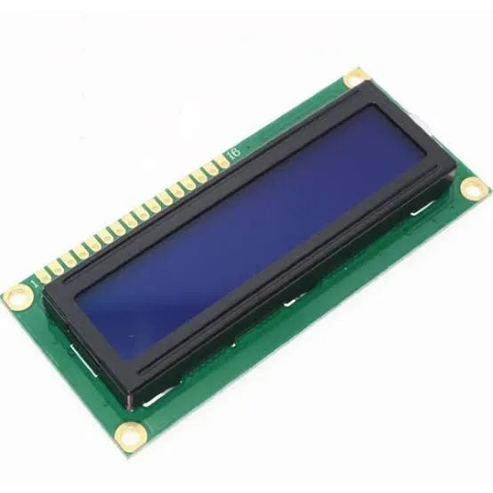 LCD 1602 16x2 Character Blue Backlight + I2C Serial Interface Module / LCD 1602 Blue Background Biru 16x2 Karakter Display + I2C IIC