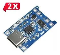 TP4056 + BMS 5V USB TYPE-C 1A LITHIUM BATTERY CHARGING + PROTECTION MODULE